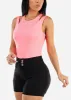 Sleeveless Layered Tank Top Neon Pink sold by Moda