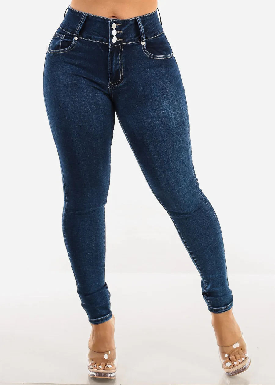 Butt Lift High Waisted Dark Skinny Jeans sold by Moda product image thumbnail 4