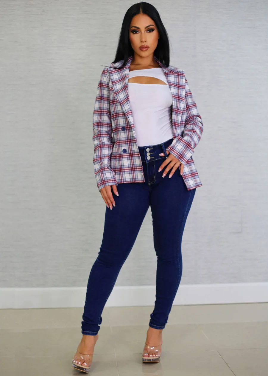 Butt Lift High Waisted Dark Skinny Jeans sold by Moda product image thumbnail 2