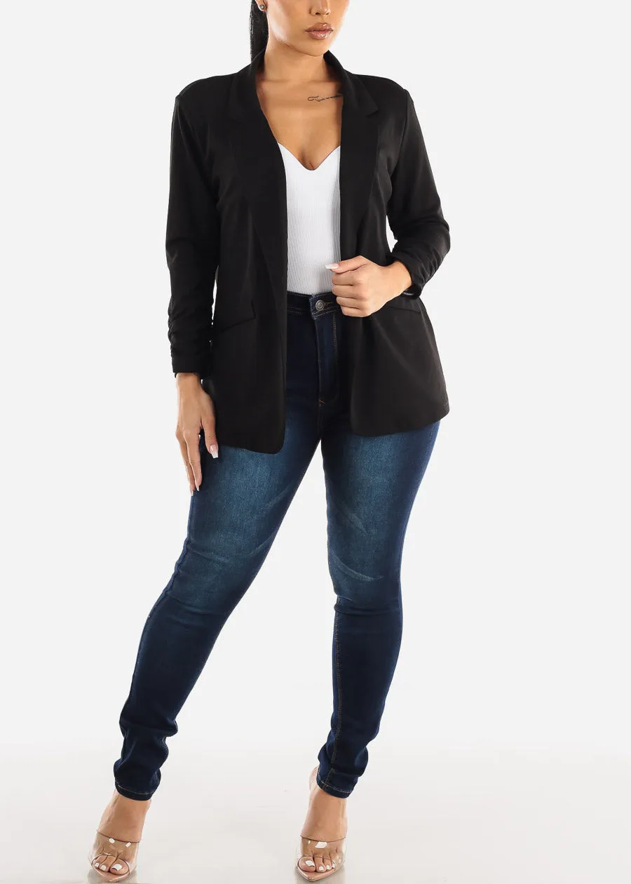 Classic 1 Button Super High Waisted Skinny Jeans Dark Blue sold by Moda product image thumbnail 5