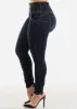 High Waisted Butt Lifting Dark Wash Skinny Jeans sold by Moda