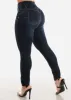High Waisted Butt Lifting Dark Wash Skinny Jeans sold by Moda