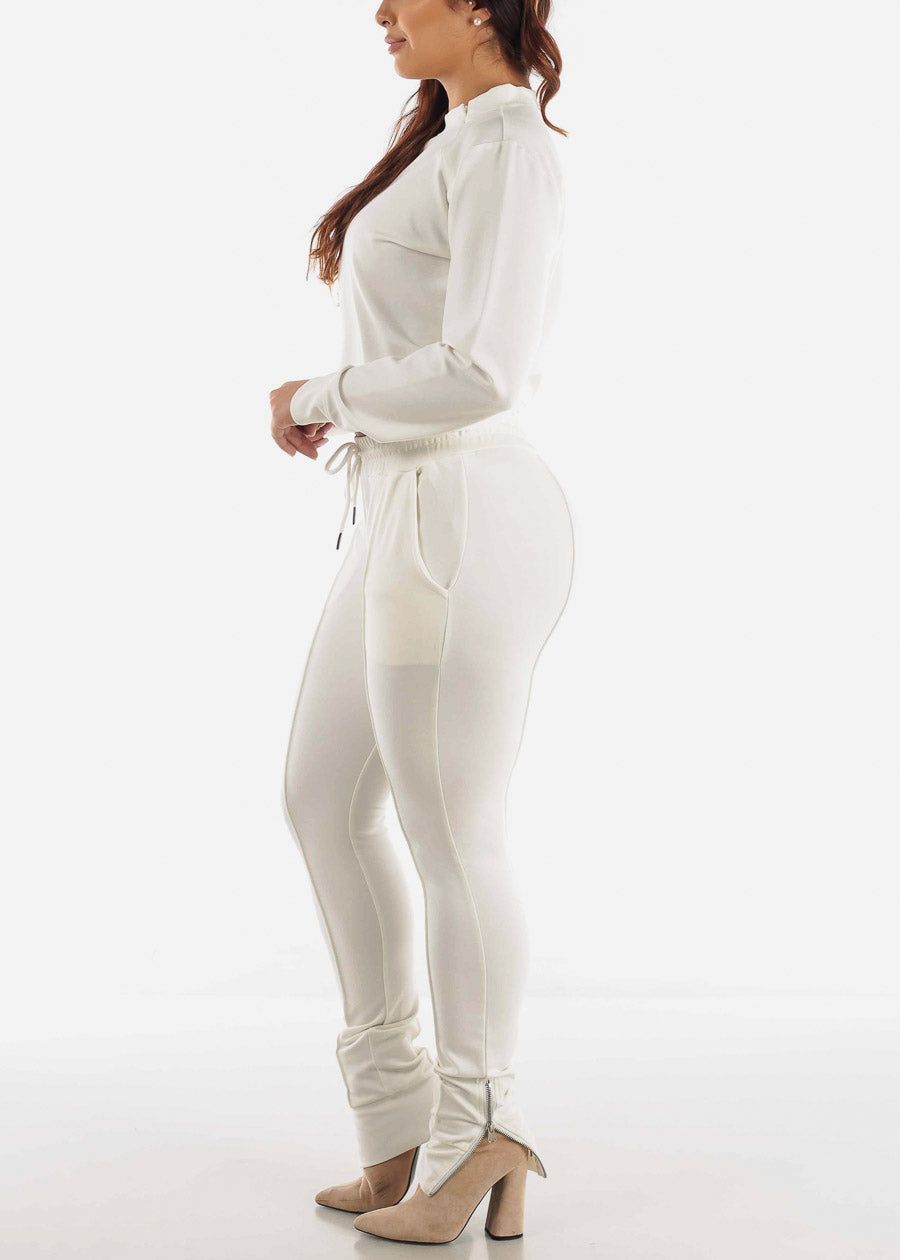 White Tracksuit (2 PCE SET) sold by Moda product image thumbnail 2