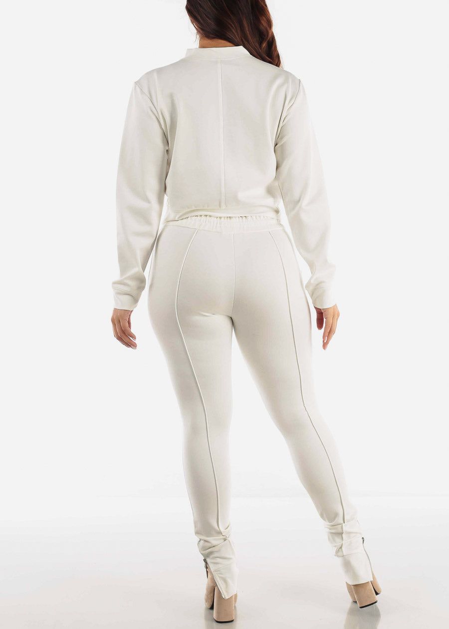 White Tracksuit (2 PCE SET) sold by Moda product image thumbnail 3