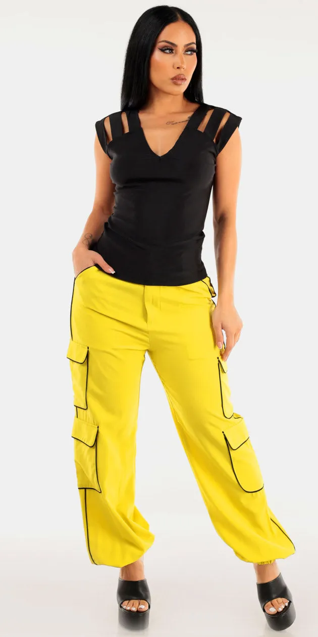 Cut Out Lime Cargo Outfit sold by Moda