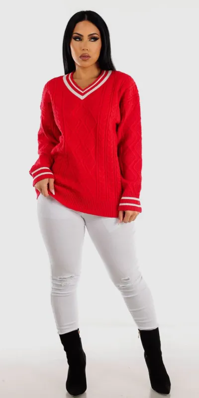 Red and White Push Up Outfit sold by Moda