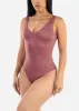 Seamless Vneck Sleeveless Thong Bodysuit Mauve sold by Moda