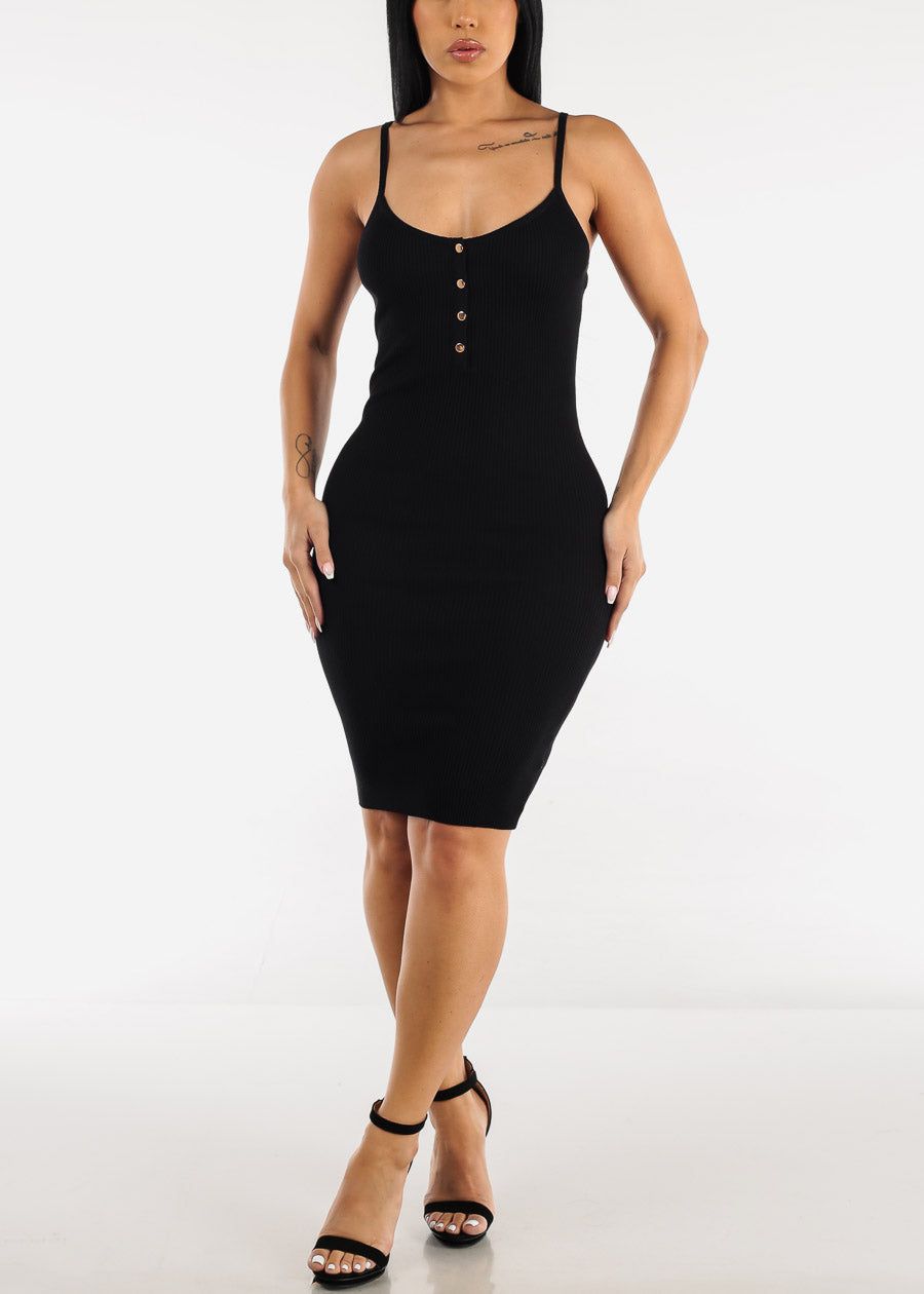 Black Sleeveless Knit Stretchy Bodycon Dress sold by Moda product image thumbnail 2