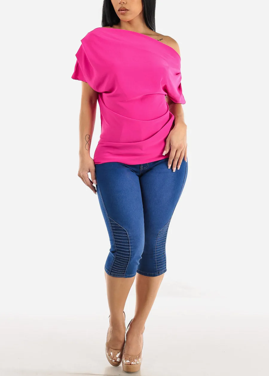 High Rise Butt Lifting Moto Denim Capris sold by Moda product image thumbnail 2