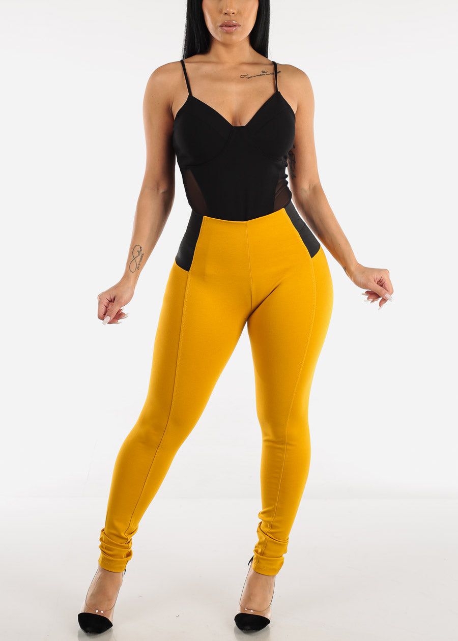 Sweetheart Neckline Black Bodysuit w Mesh Sides sold by Moda product image thumbnail 3