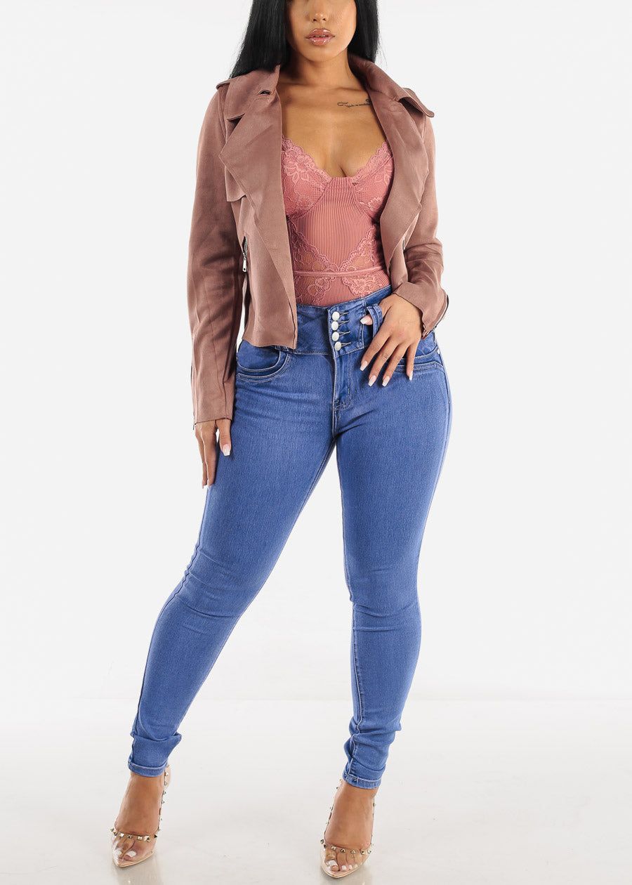 Super High Rise Butt Lifting Skinny Jeans Light Sand Wash sold by Moda product image thumbnail 7