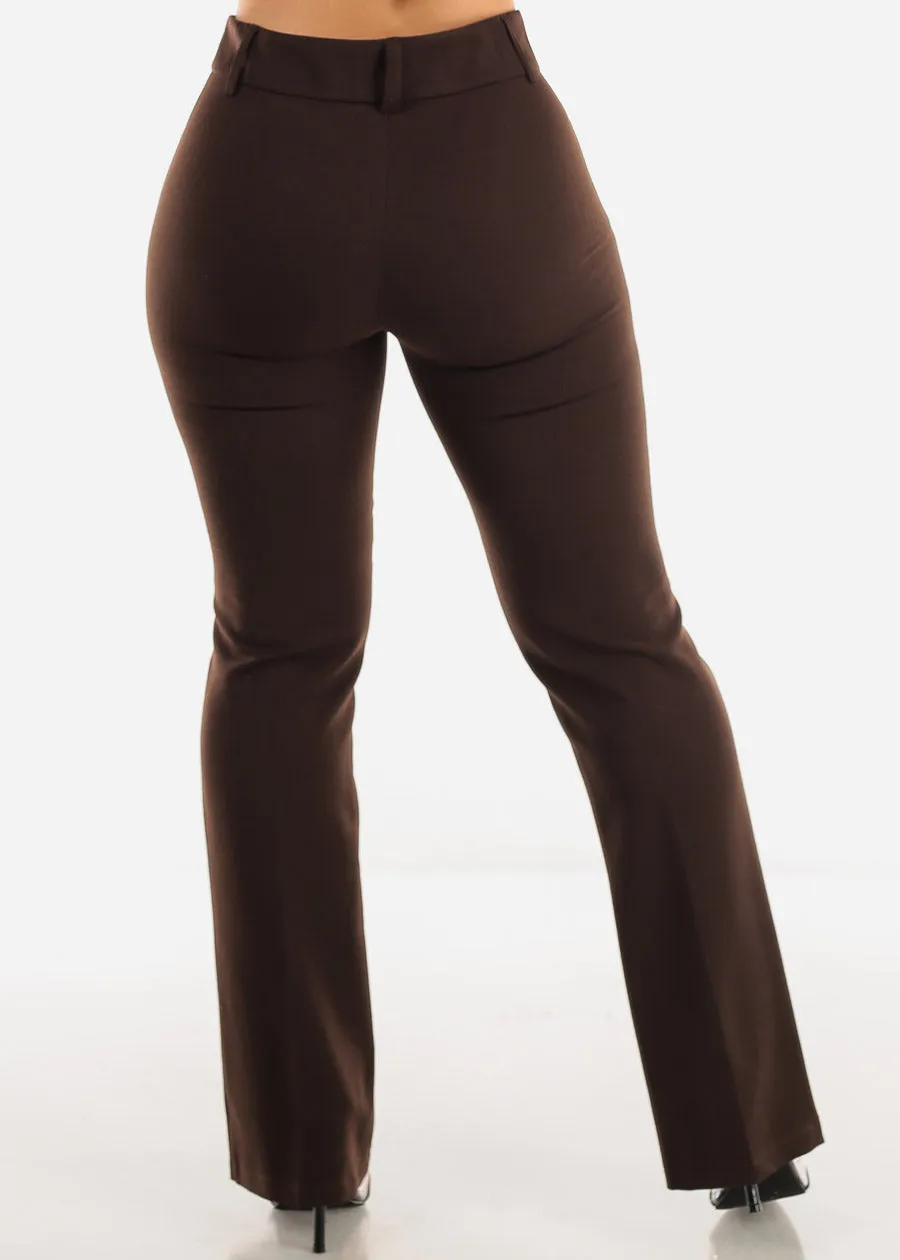 High Waisted Brown Bootcut Dress Pants sold by Moda product image thumbnail 4