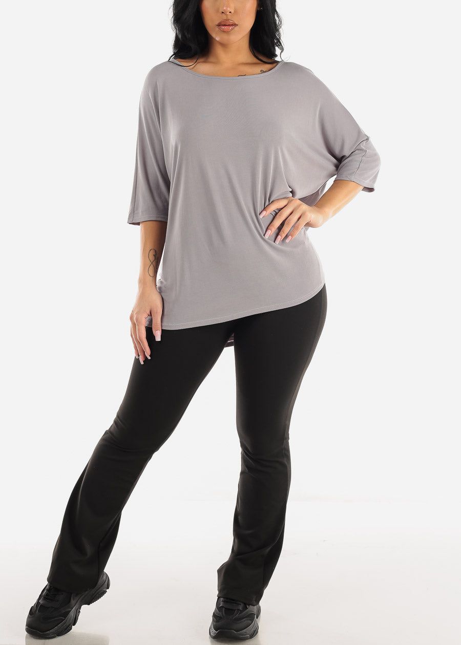 Pull On Black High Waisted Bootcut Yoga Pants sold by Moda product image thumbnail 2