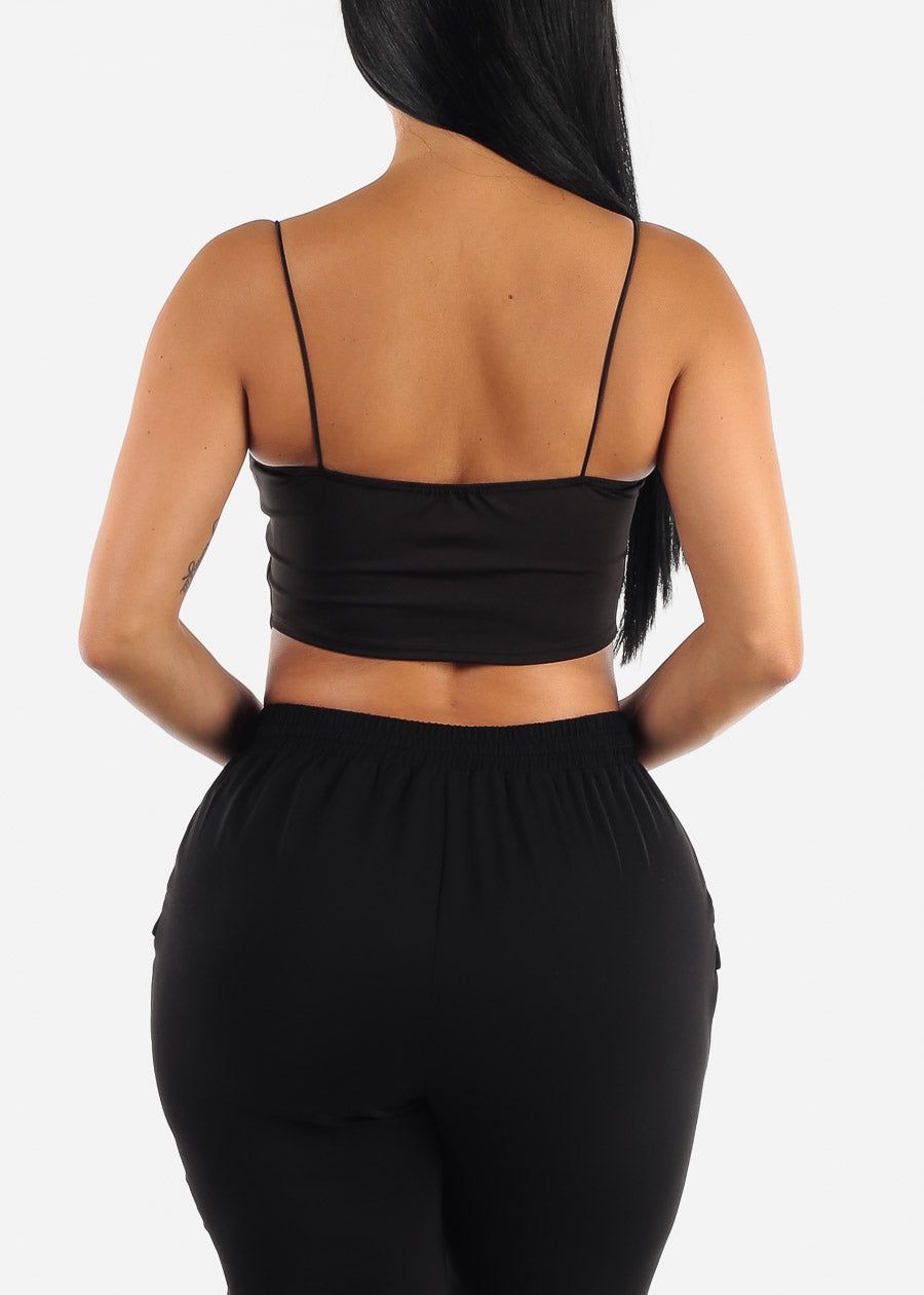 Sleeveless Black Crop Top sold by Moda product image thumbnail 5