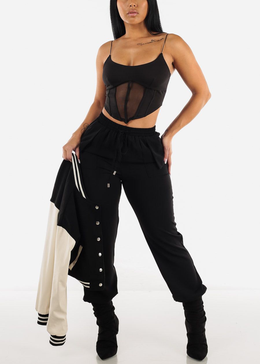 Sleeveless Black Crop Top sold by Moda product image thumbnail 3