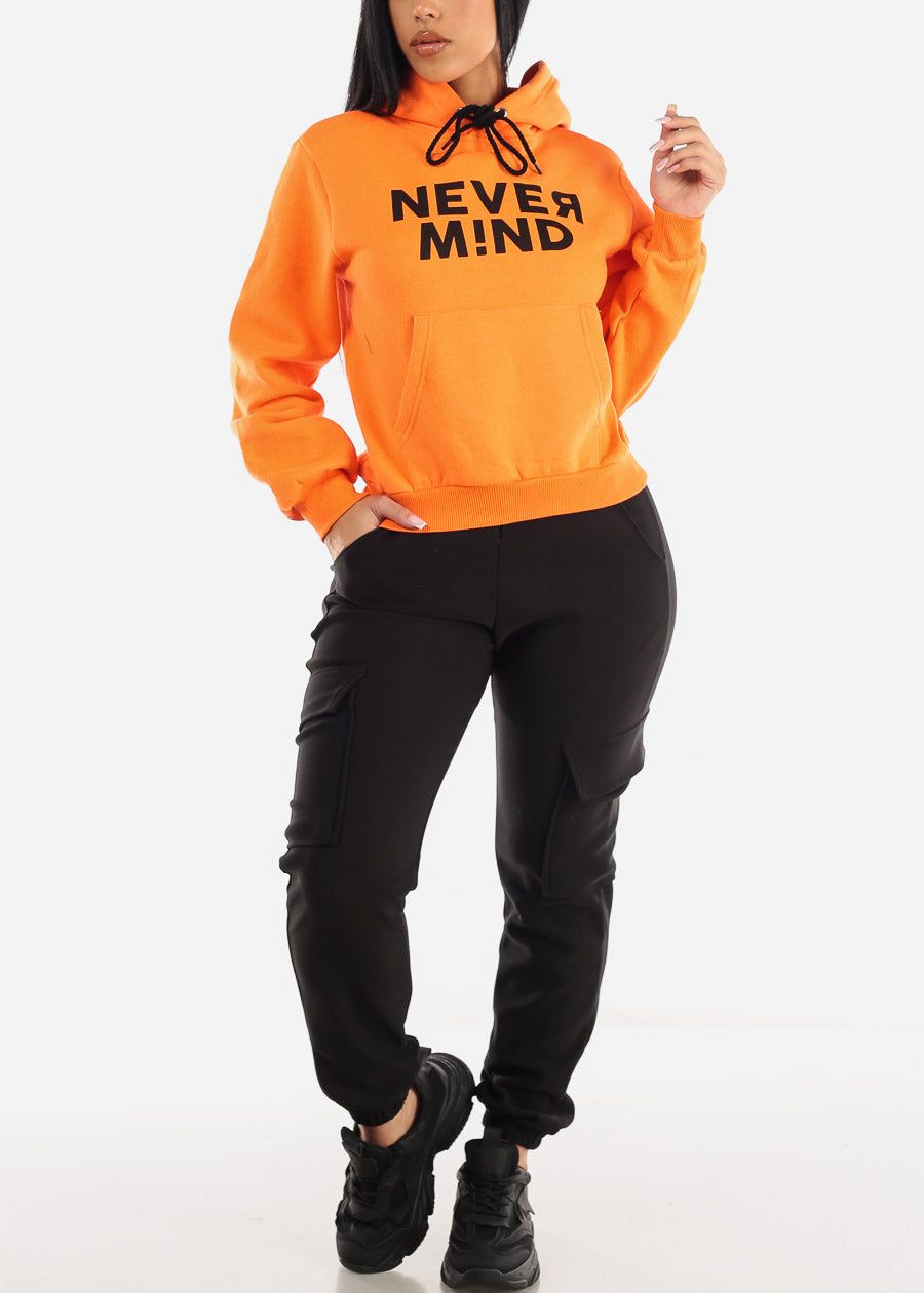 Drawstring Waist Black Cargo Jogger Pants sold by Moda product image thumbnail 2