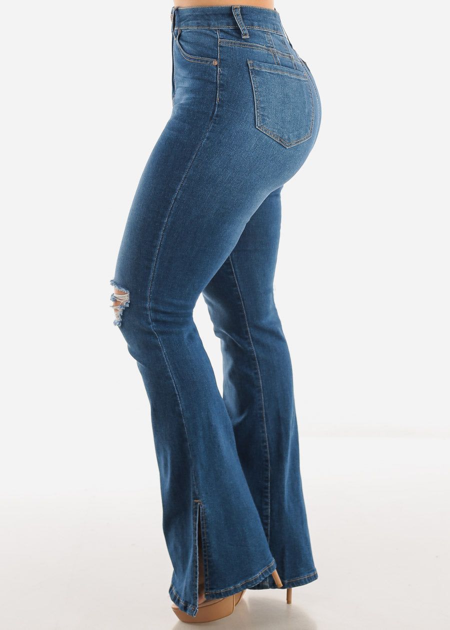 High Waist Butt Lifting Flare Bootcut Jeans Med Blue sold by Moda product image thumbnail 4