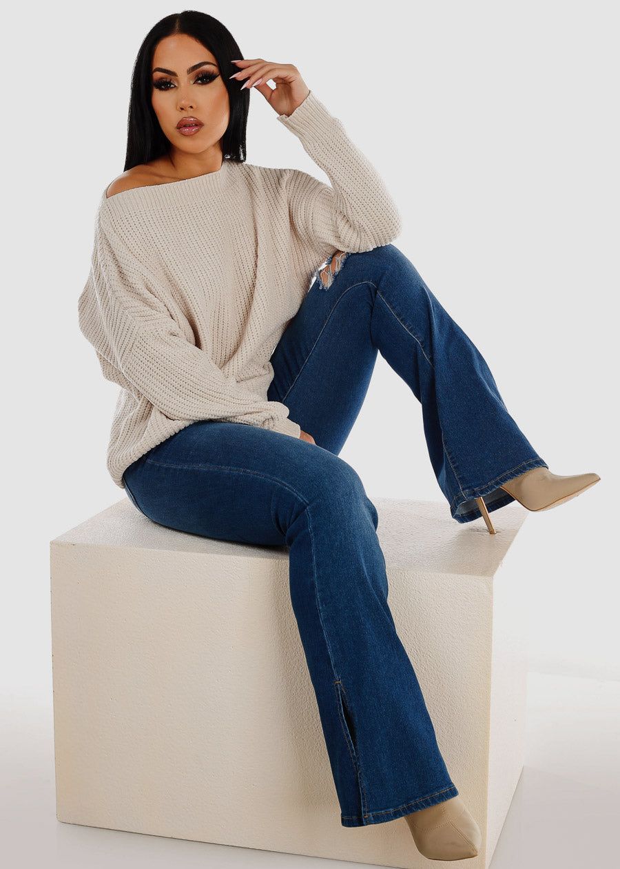 High Waist Butt Lifting Flare Bootcut Jeans Med Blue sold by Moda product image thumbnail 2