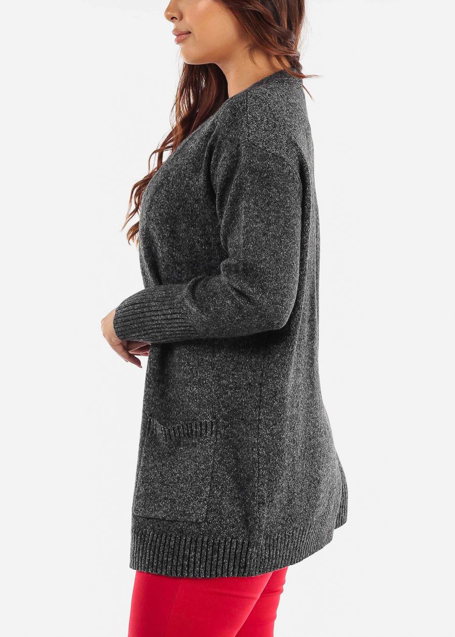 Long Sleeve Charcoal Cardigan w Pockets sold by Moda product image thumbnail 3