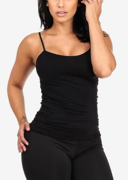 One Size Spaghetti Strap Seamless Top (Black) sold by Moda