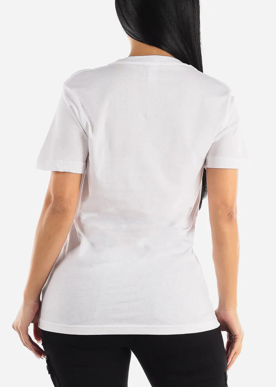 White Short Sleeve Not Really Graphic Tee sold by Moda product image thumbnail 4