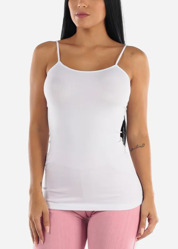 One Size Spaghetti Strap Seamless Top (White) sold by Moda