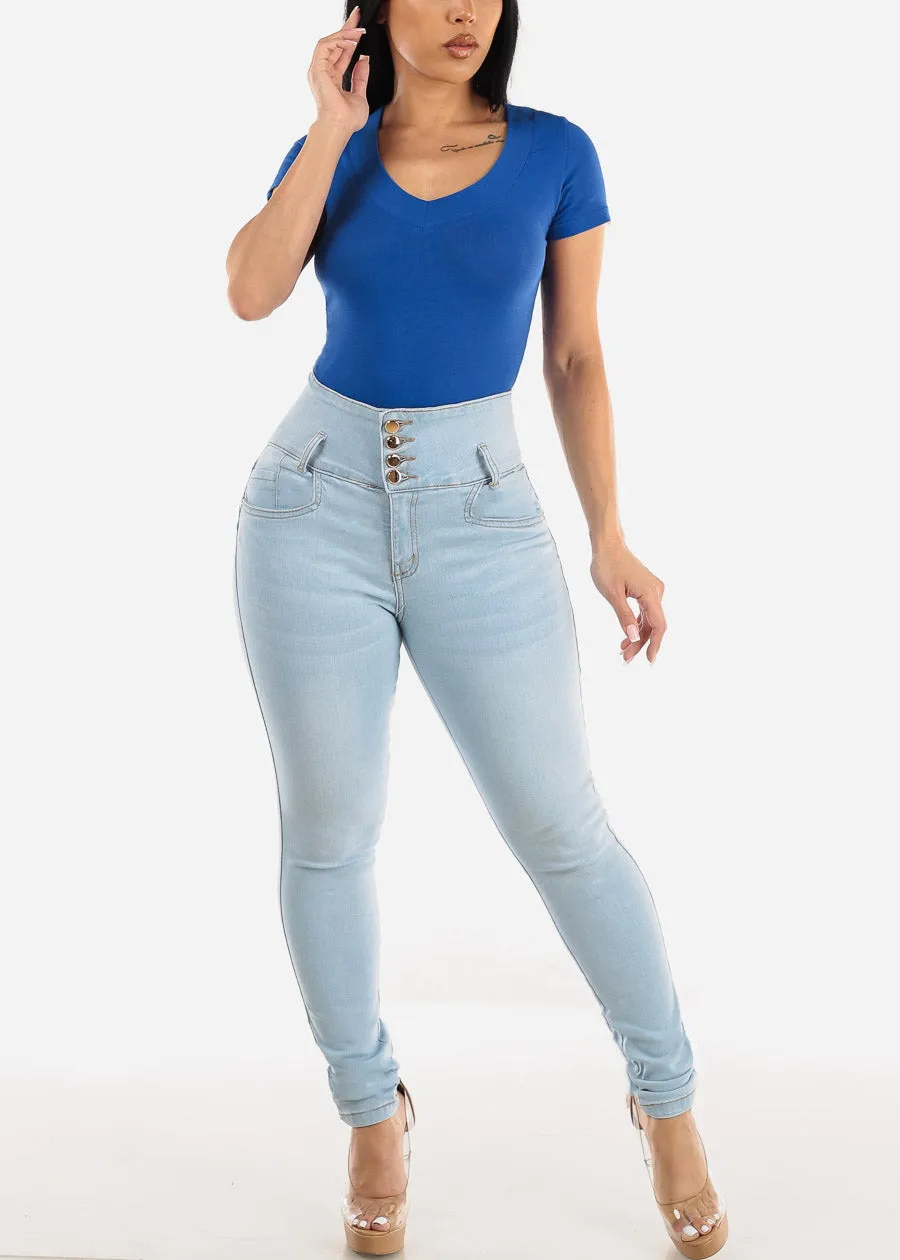 V-Neck Basic T-Shirt (Royal Blue) sold by Moda product image thumbnail 2