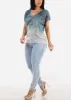 Short Dolman Sleeve Tie Dye Tunic Top sold by Moda
