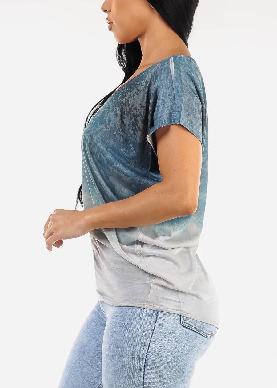 Short Dolman Sleeve Tie Dye Tunic Top sold by Moda product image thumbnail 3
