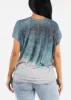 Short Dolman Sleeve Tie Dye Tunic Top sold by Moda