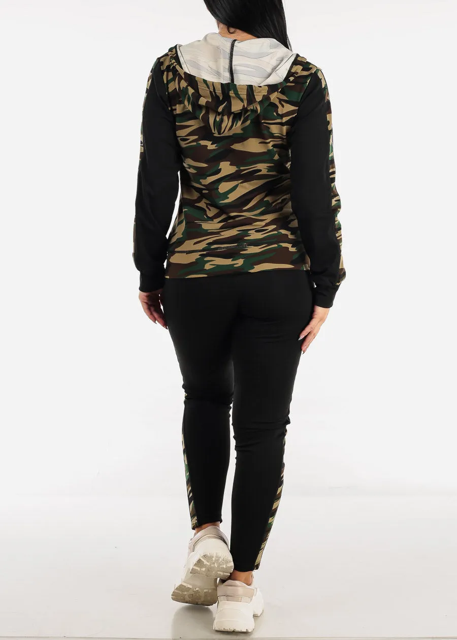 Olive Camo Activewear Jacket, Sports Bra & Leggings (3 PCE SET) sold by Moda product image thumbnail 5