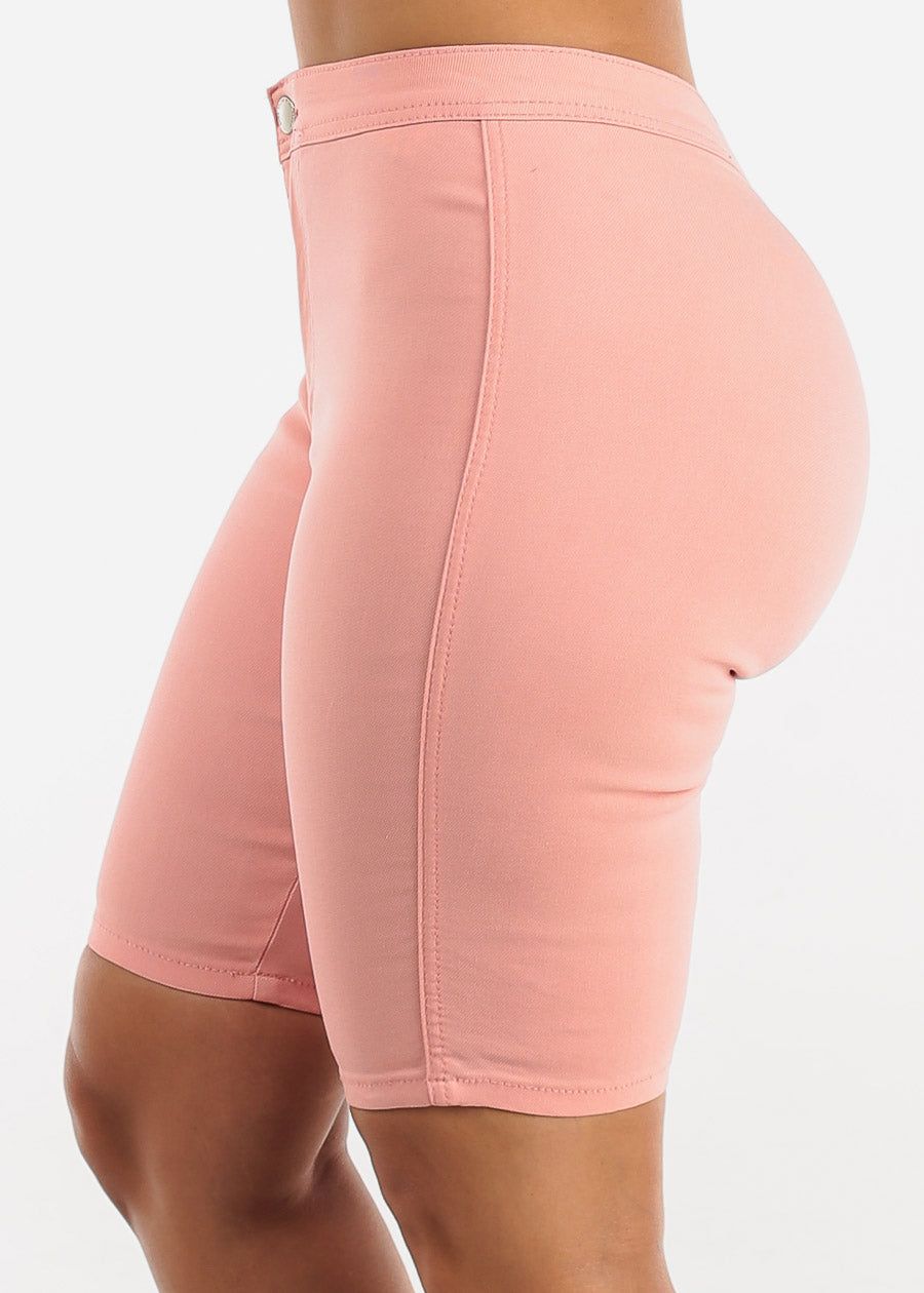 High Waist Hyper Stretch Bermuda Shorts Mauve sold by Moda product image thumbnail 4