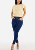 Short Sleeve Lace Trim Smocked Waist Top Yellow sold by Moda