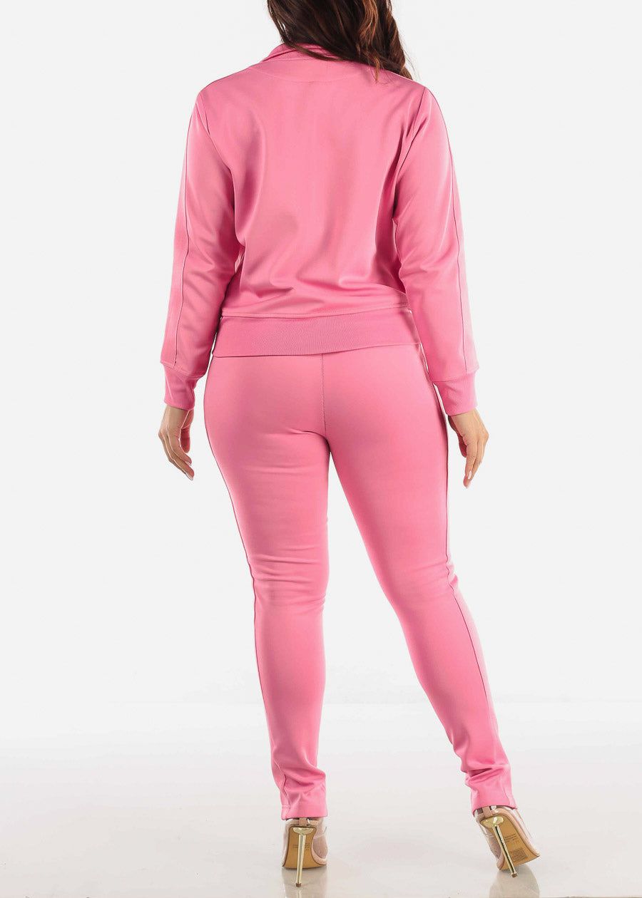 Hot Pink Zip Up Tracksuit (2 PCE SET) sold by Moda product image thumbnail 4