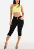 One Shoulder Cut Out Crop Top Neon Lime sold by Moda