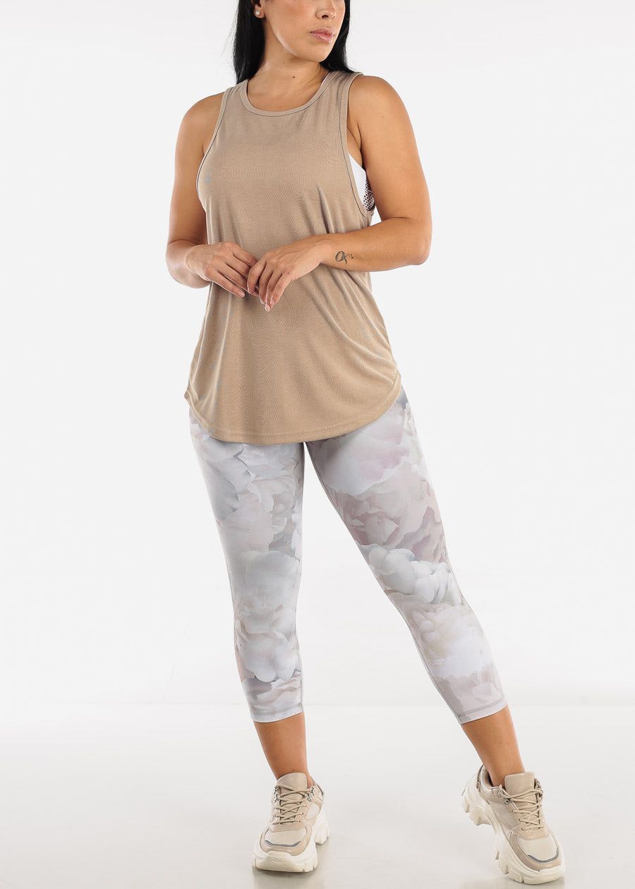 MONO B Khaki Open Back Sleeveless Athleisure Tunic sold by Moda product image thumbnail 3