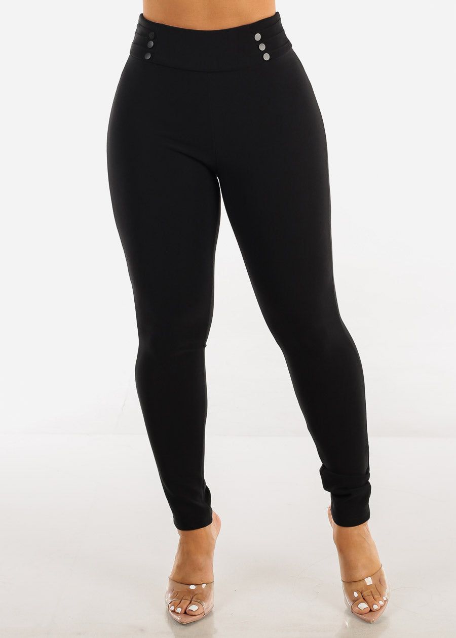 Super High Waist Butt Lifting Black Skinny Pants sold by Moda product image thumbnail 3