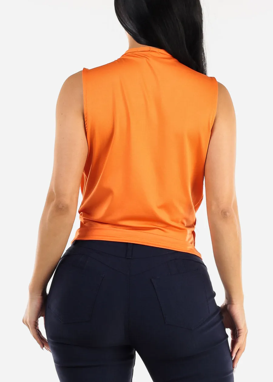Sleeveless Surplice Top Orange sold by Moda product image thumbnail 4