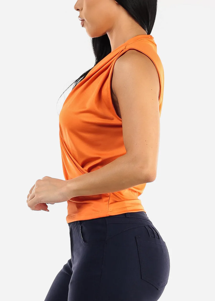 Sleeveless Surplice Top Orange sold by Moda product image thumbnail 3