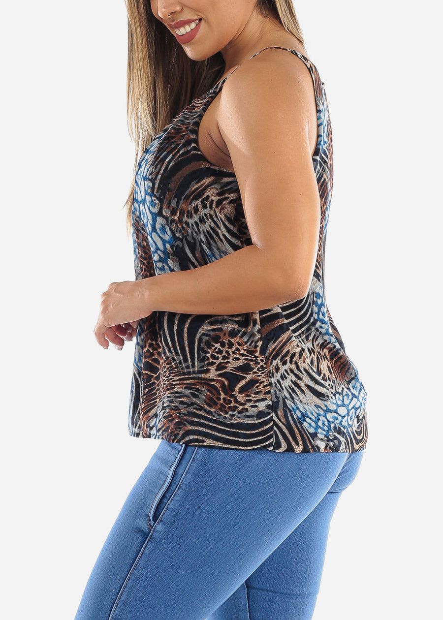 Animal Printed Chiffon Camisole Blouse sold by Moda product image thumbnail 3