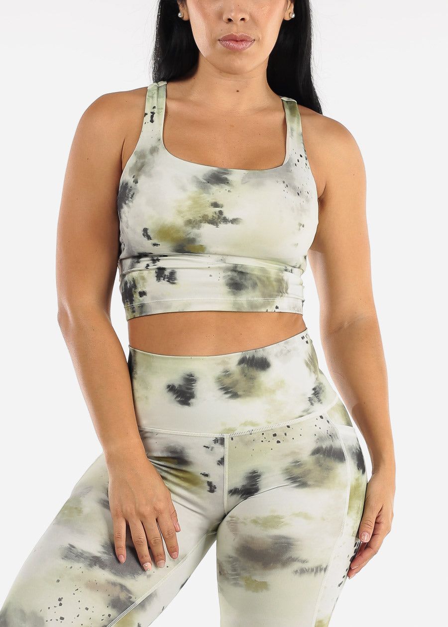 MONO B Activewear Racerback Sports Bra Tie Dye Printed sold by Moda