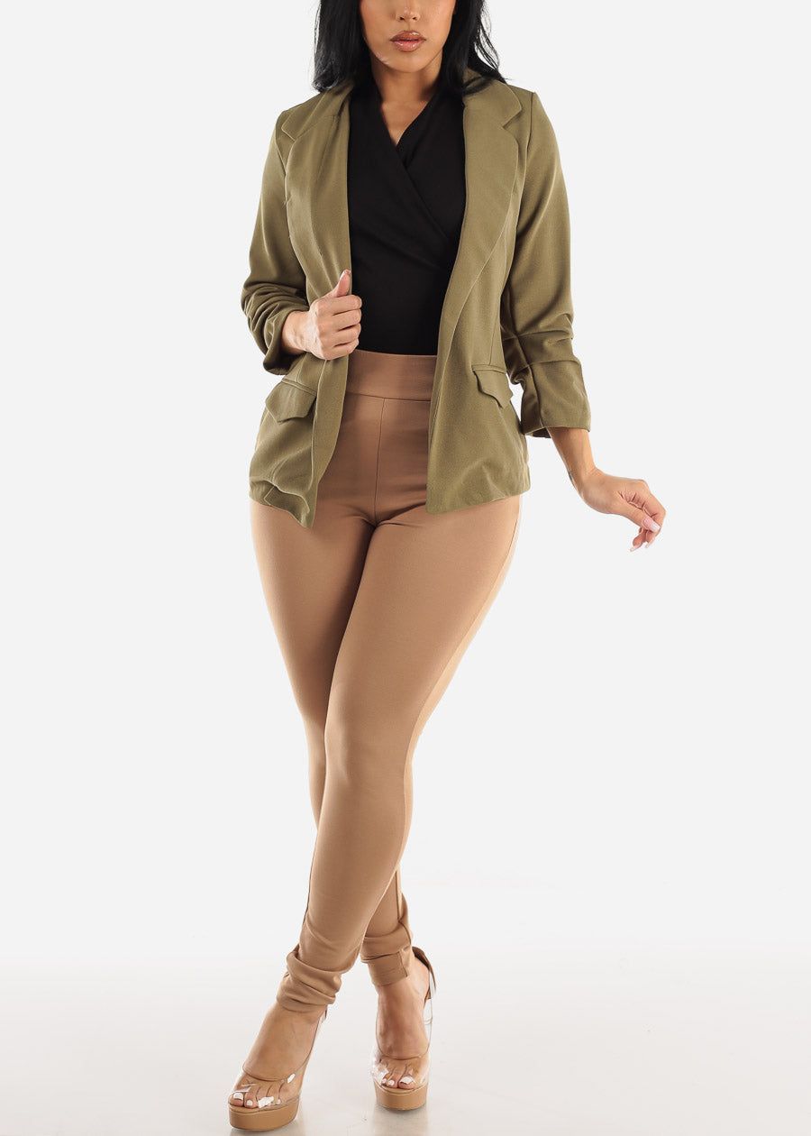 Black Sleeveless Surplice Rib Knit Top sold by Moda product image thumbnail 2