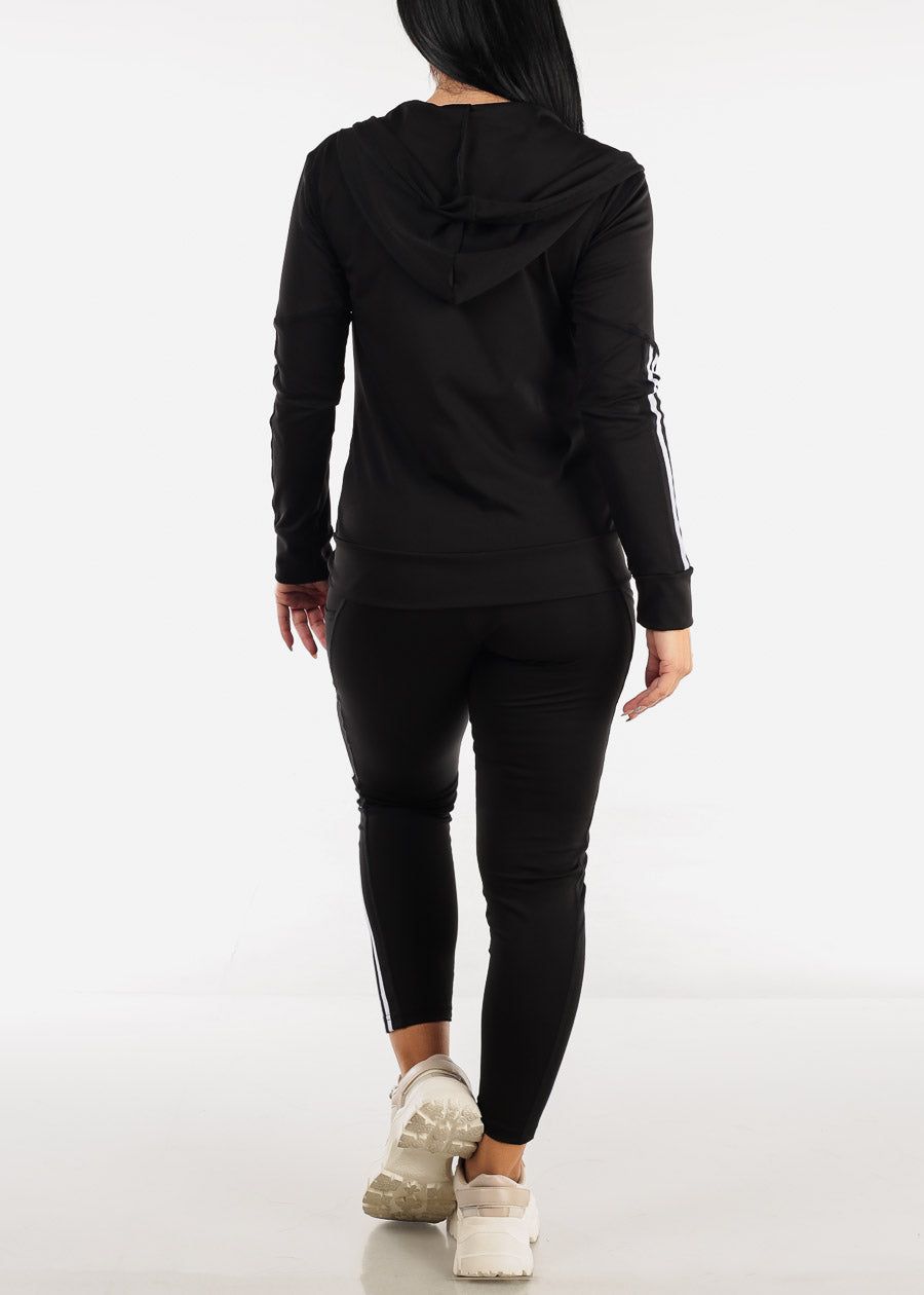 Black Activewear Jacket, Tank Top & Leggings (3 PCE SET) sold by Moda product image thumbnail 4