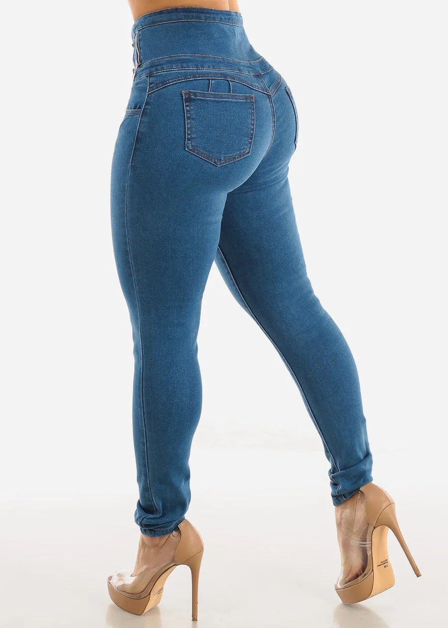 Super High Waisted Butt Lifting Indigo Skinny Jeans sold by Moda product image thumbnail 5