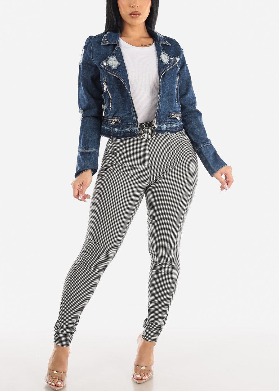 Ribbed Crewneck Long Sleeve White Crop Top sold by Moda product image thumbnail 5