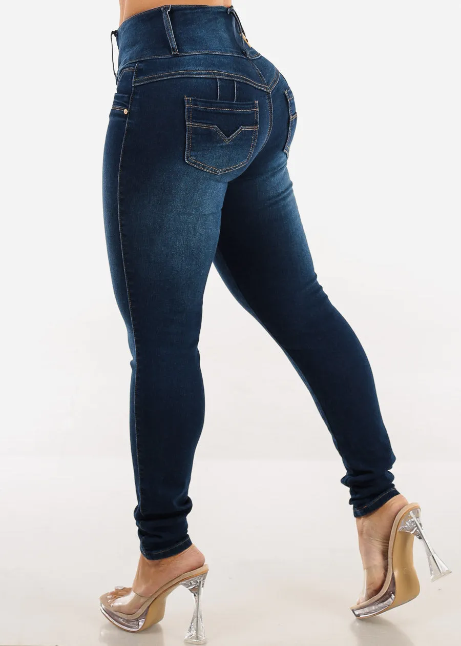 Butt Lift High Waist Dark Skinny Jeans sold by Moda product image thumbnail 5