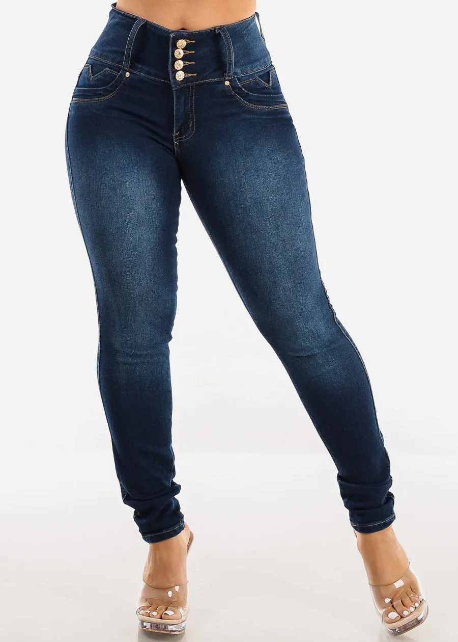 Butt Lift High Waist Dark Skinny Jeans sold by Moda product image thumbnail 3