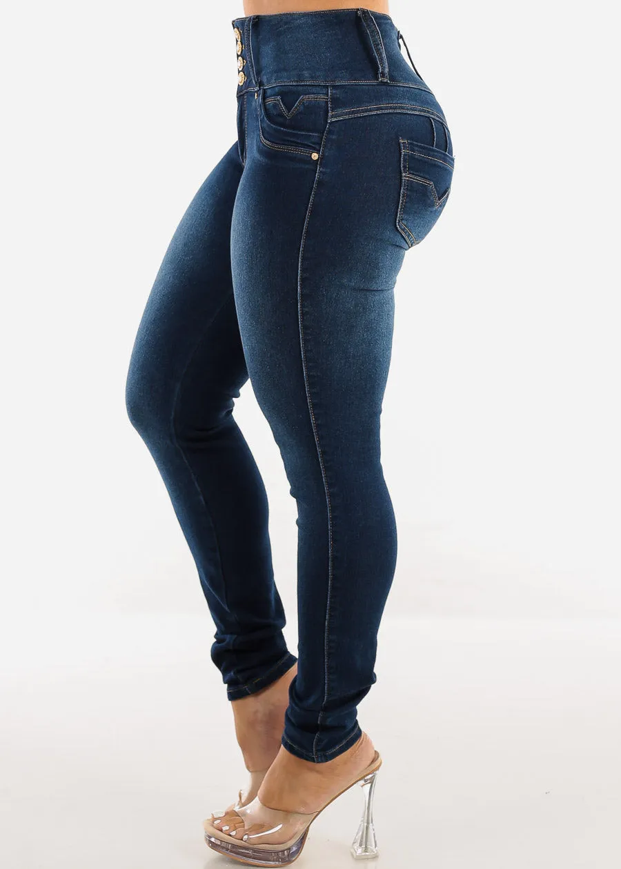 Butt Lift High Waist Dark Skinny Jeans sold by Moda product image thumbnail 4