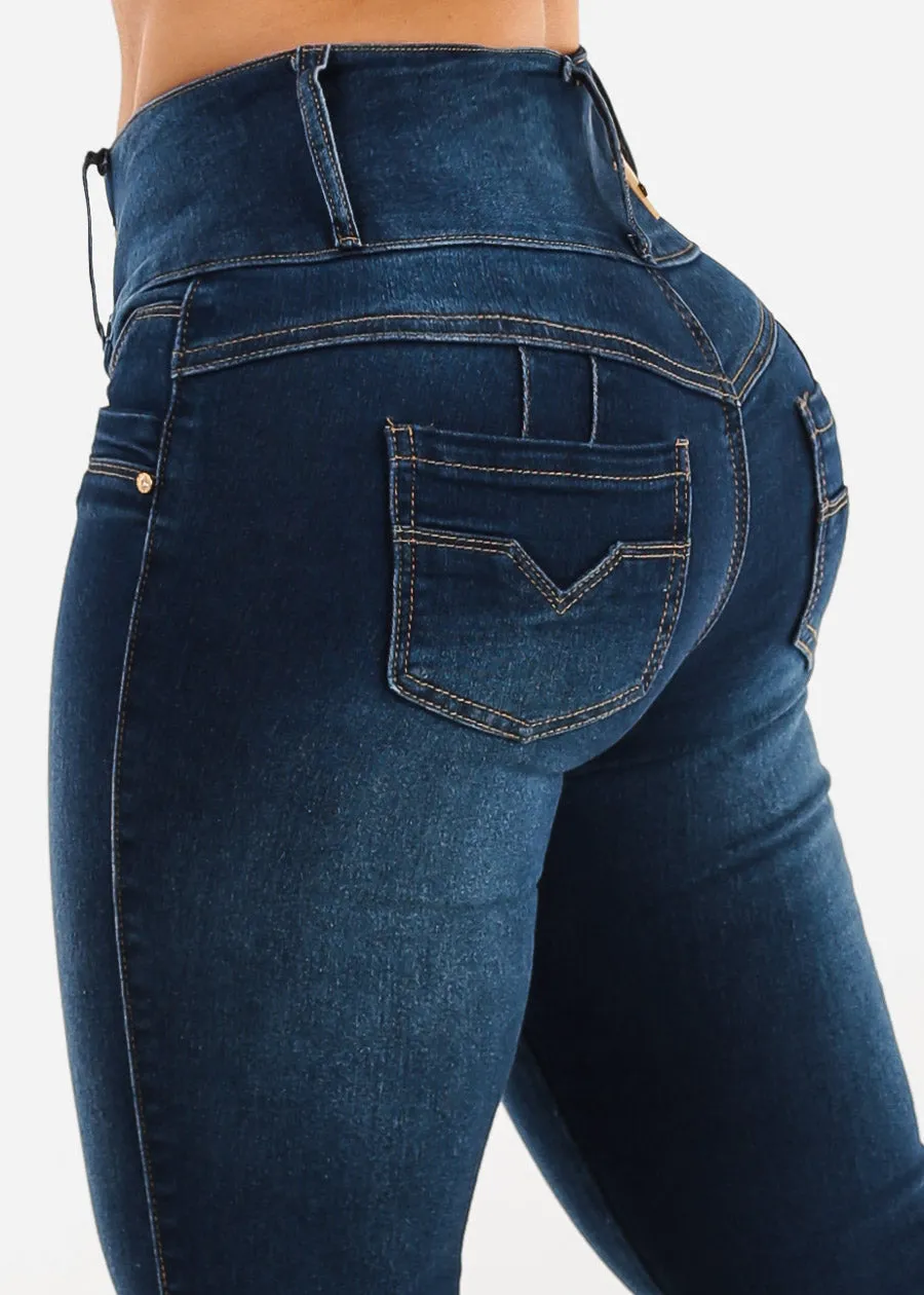 Butt Lift High Waist Dark Skinny Jeans sold by Moda