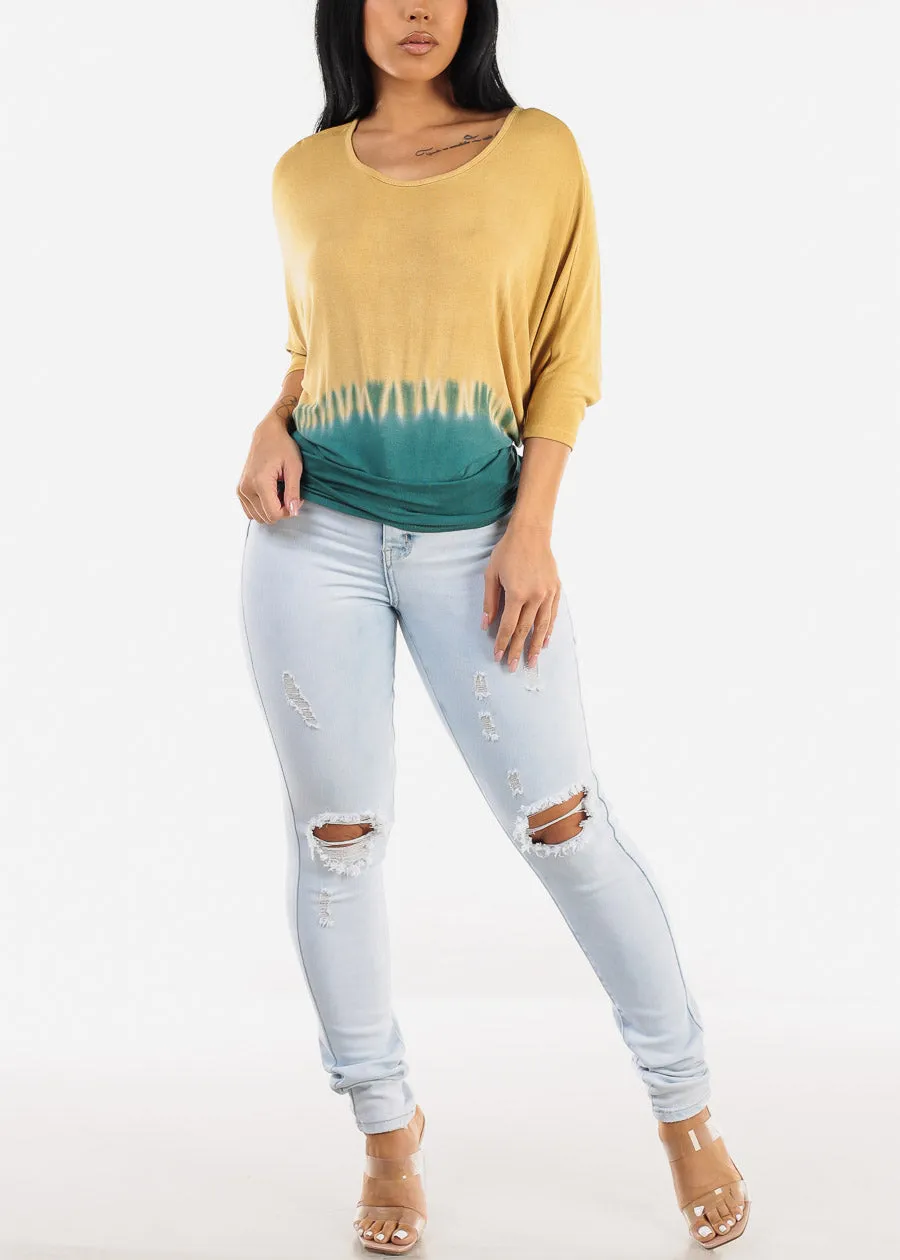 High Waist Distressed Skinny Jeans Acid Wash sold by Moda product image thumbnail 2